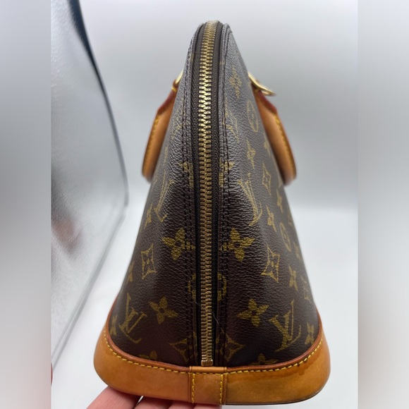 LOUIS VUITTON Authentic Monogram Vintage Brown Alma PM Designer Dome Bag Purse - Picture 9 of 15